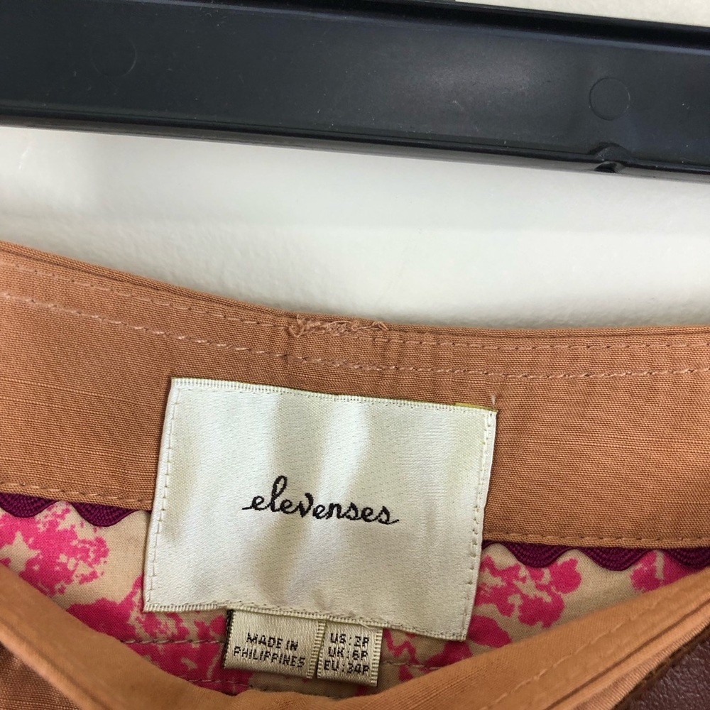 Anthropologie Elevenses Tan Culottes Pant size 2 petite - Picture 6 of 15
